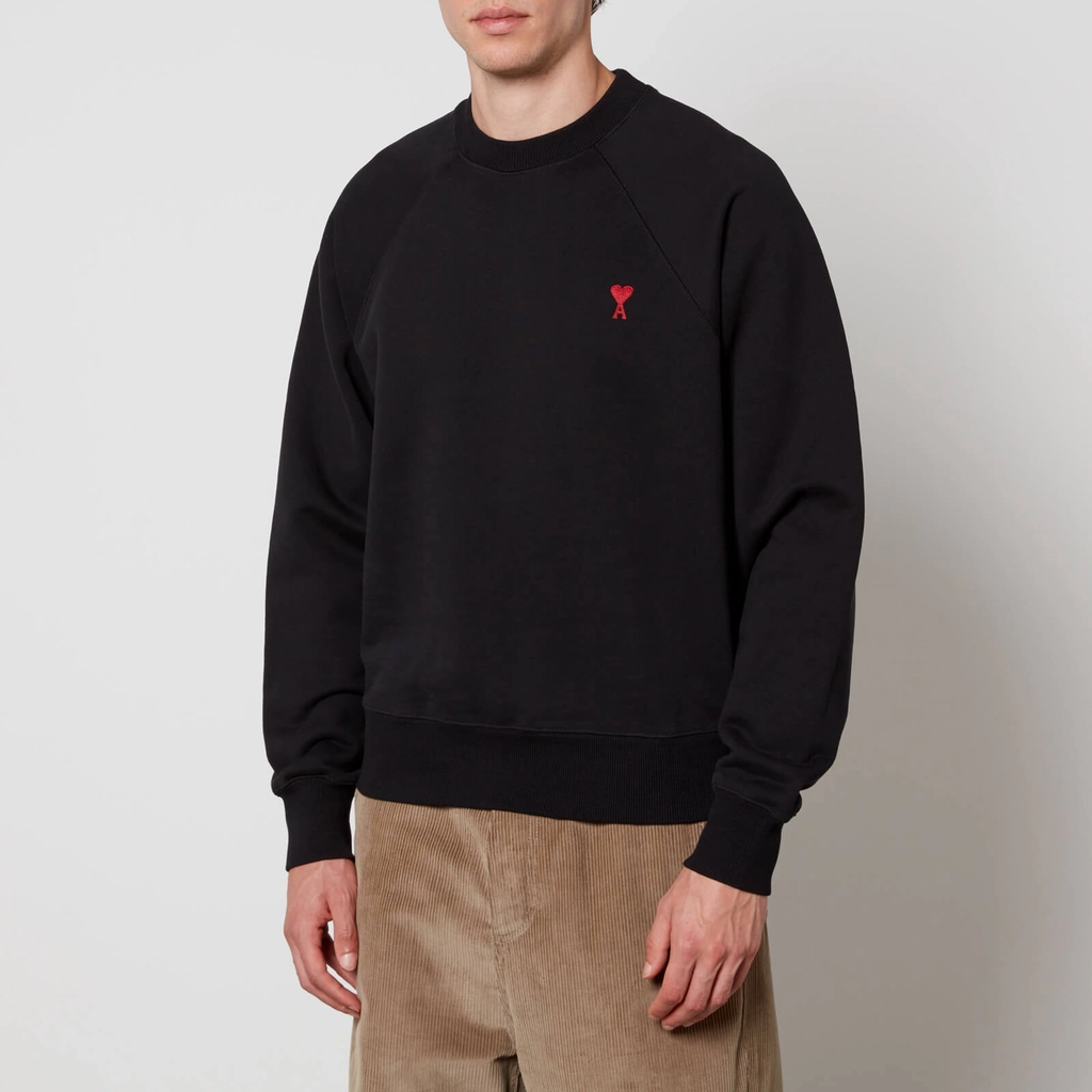 AMI Paris De Coeur Cotton-Jersey Jumper - XXS